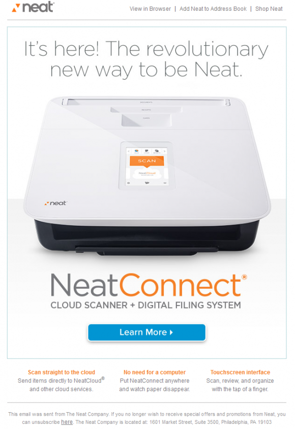 Neat Scanner Beautiful Email Newsletters