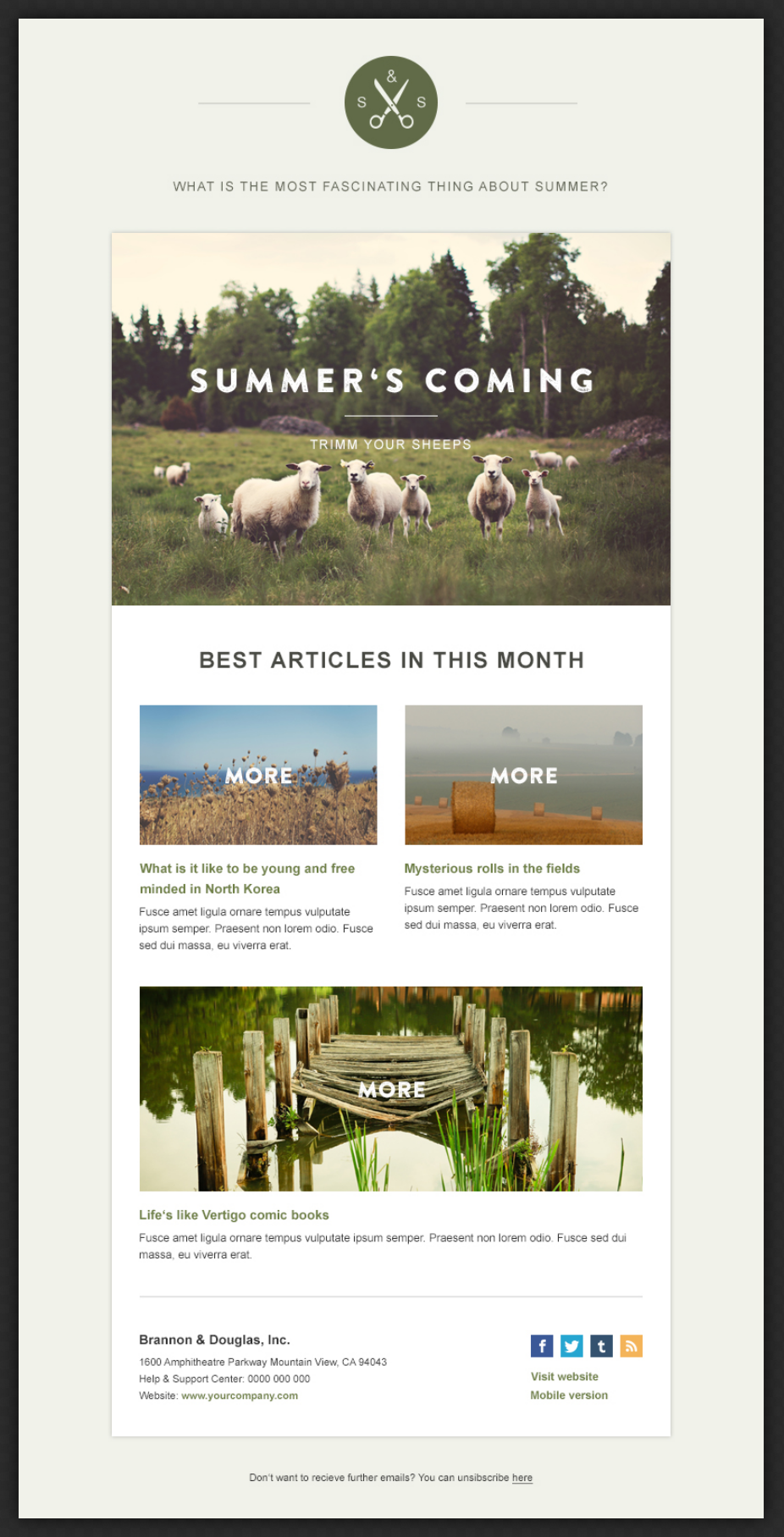 Green Village - Newsletter - Beautiful Email Newsletters